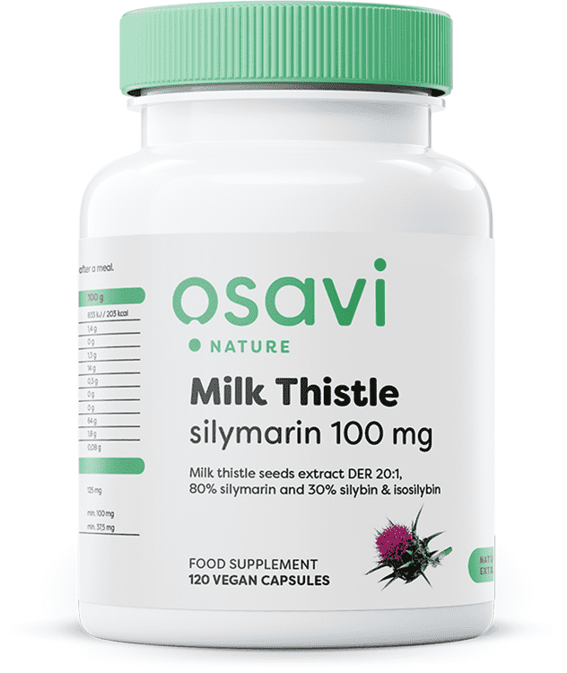 Osavi Milk Thistle, Silymarin 100mg - 120 vegan caps