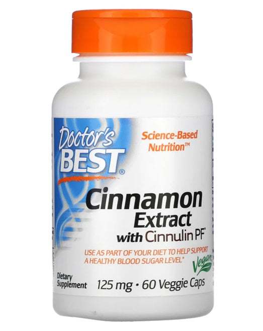 Doctor's Best Cinnamon Extract with CinnulinPF, 125mg - 60 vcaps