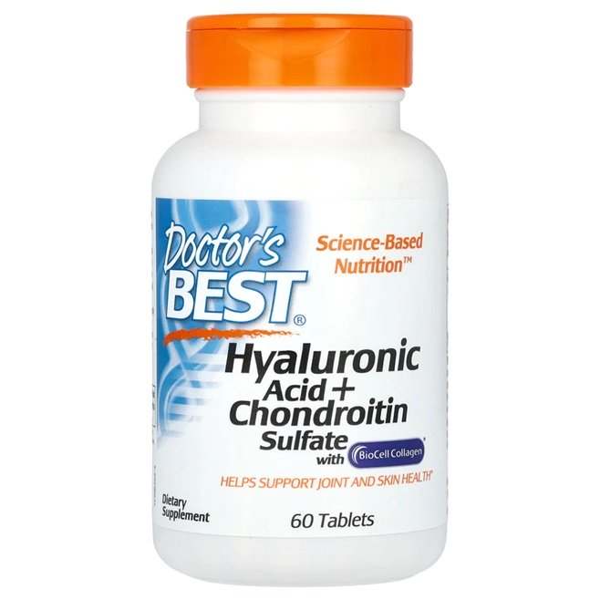 Doctor's Best Hyaluronic Acid + Chondroitin Sulfate with BioCell Collagen - 60 tablets