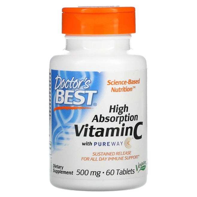 Doctor's Best High Absorption Vitamin C with PureWay-C, 500mg - 60 tablets