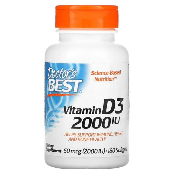 Doctor's Best Vitamin D3, 2000 IU - 180 softgels