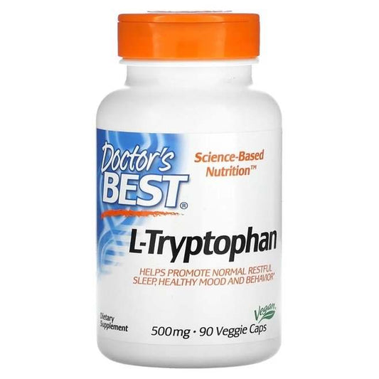 Doctor's Best L-Tryptophan, 500mg - 90 vcaps