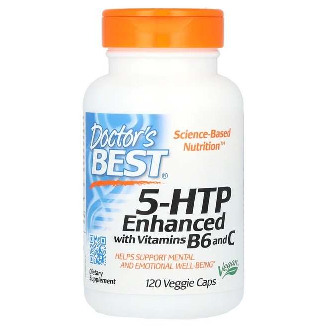 Doctor's Best 5-HTP Enhanced with Vitamin B6 and C - 120 vcaps