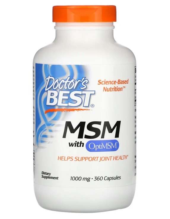 Doctor's Best MSM with OptiMSM, 1000mg - 360 caps