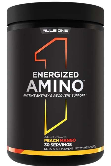 Rule One Energized Amino, Peach Mango - 270 grams