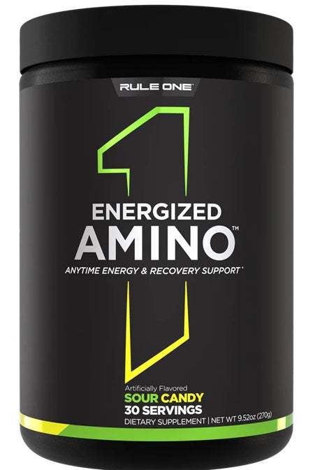 Rule One Energized Amino, Sour Candy - 270 grams