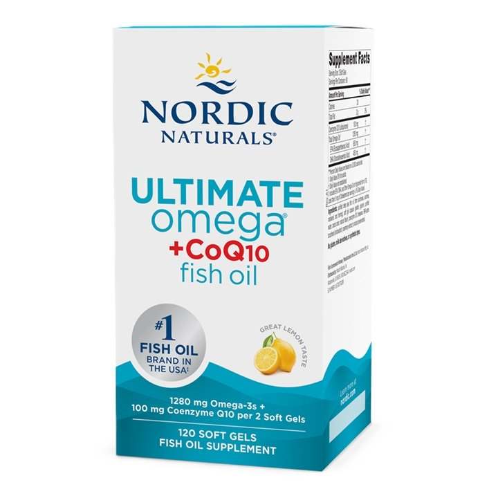 Nordic Naturals Ultimate Omega + CoQ10, 1280mg Lemon (EAN 768990891229) - 120 softgels