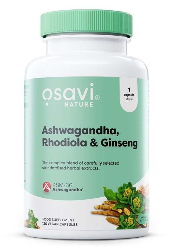 Osavi Ashwagandha + Rhodiola & Ginseng - 120 vegan capsules