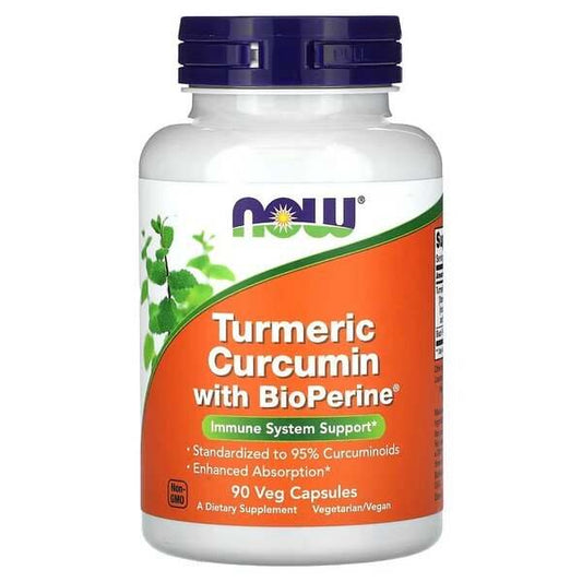 NOW Foods Turmeric Curcumin with BioPerine - 90 vcaps