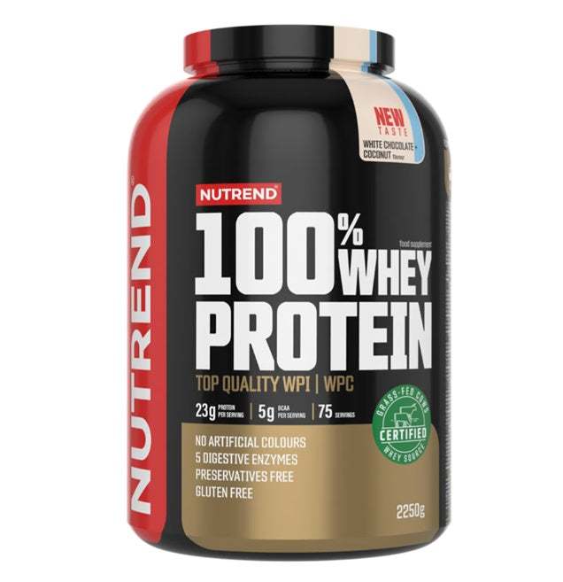 Nutrend 100% Whey Protein, White Chocolate + Coconut - 2250 grams