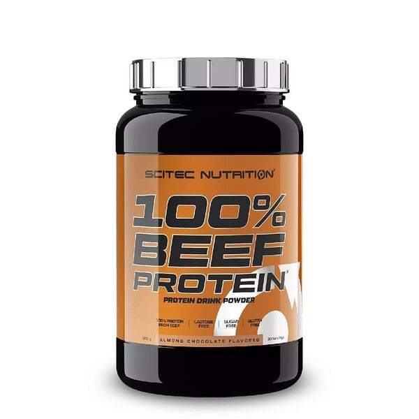 SciTec 100% Beef Protein, Almond Chocolate - 900 grams