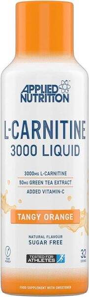 Applied Nutrition L-Carnitine Liquid 3000, Tangy Orange - 480 ml.