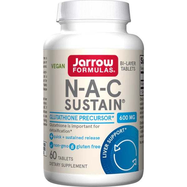 Jarrow Formulas N-A-C Sustain, 600mg - 60 tablets