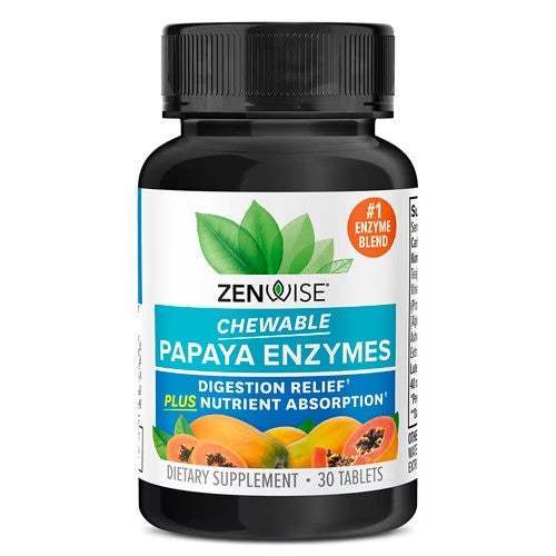 Zenwise Chewable Papaya Enzymes - 30 tablets