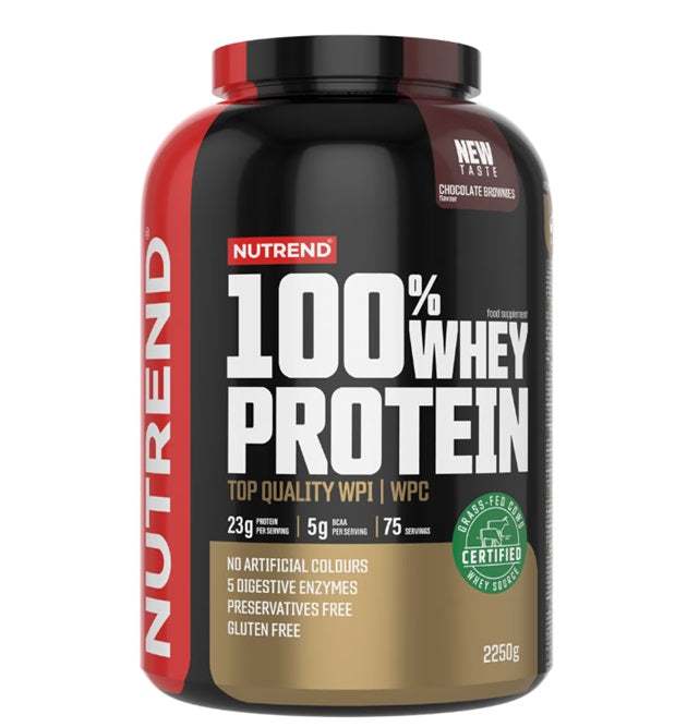 Nutrend 100% Whey Protein, Chocolate Brownies - 2250 grams