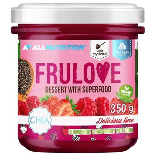 Allnutrition Frulove Dessert with Superfood, Strawberry & Raspberry with Chia - 350 grams