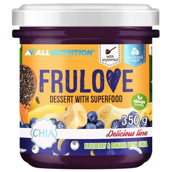 Allnutrition Frulove Dessert with Superfood, Blueberry & Banana with Chia - 350 grams