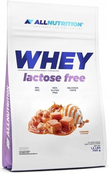 Allnutrition Whey Lactose Free, Caramel - 700 grams