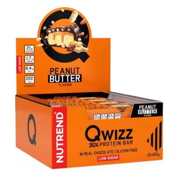 Nutrend Qwizz 35% Protein Bar, Peanut Butter - 12 x 60g