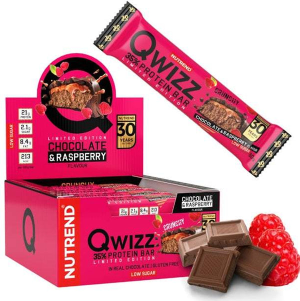 Nutrend Qwizz 35% Protein Bar, Chocolate Raspberry - 12 x 60g