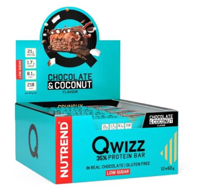 Nutrend Qwizz 35% Protein Bar, Chocolate & Coconut - 12 x 60g