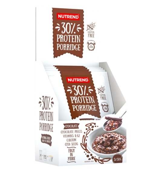 Nutrend 30% Protein Porridge, Chocolate - 5 x 50g