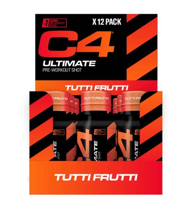 Cellucor C4 Ultimate Pre-Workout Shot, Tutti Frutti - 12 x 60 ml.