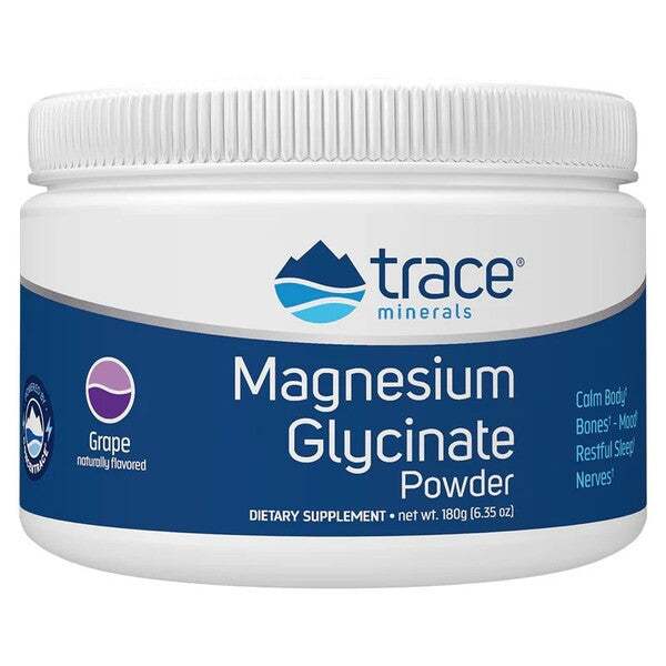 Trace Minerals Magnesium Glycinate Powder, Grape - 180 grams