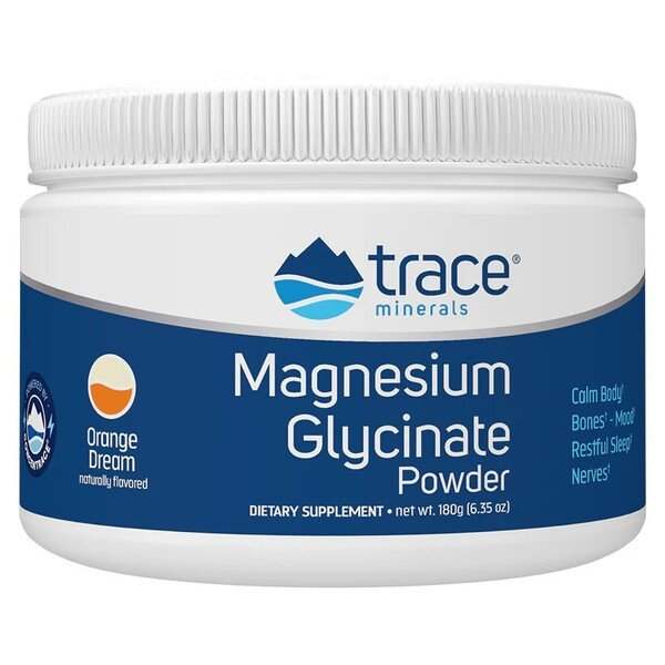 Trace Minerals Magnesium Glycinate Powder, Orange Dream - 180 grams