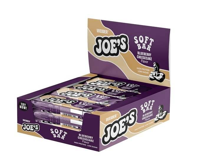 Weider Joe's Soft Bar, Blueberry Cheesecake - 12 x 50g