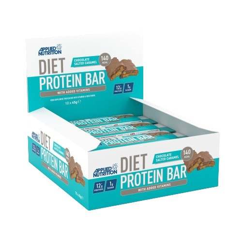 Applied Nutrition Diet Protein Bar, Chocolate Salted Caramel - 12 x 45g