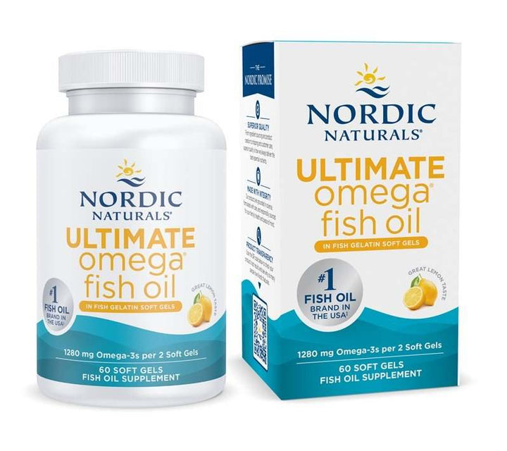 Nordic Naturals Ultimate Omega in Fish Gelatin, 1280mg Lemon (EAN 768990891250) - 60 softgels