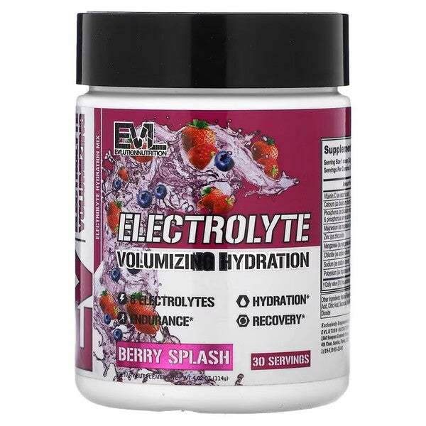 EVLution Nutrition Electrolyte, Berry Splash - 114 grams