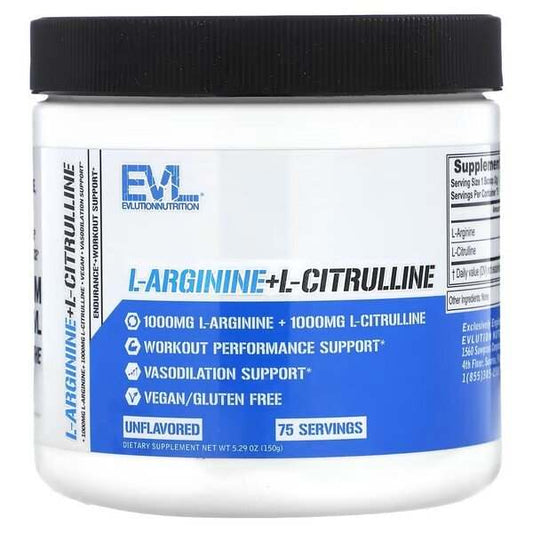 EVLution Nutrition L-Arginine + L-Citrulline - 150 grams