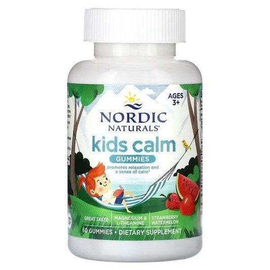 Nordic Naturals Kids Calm Gummies, Strawberry Watermelon - 60 gummies