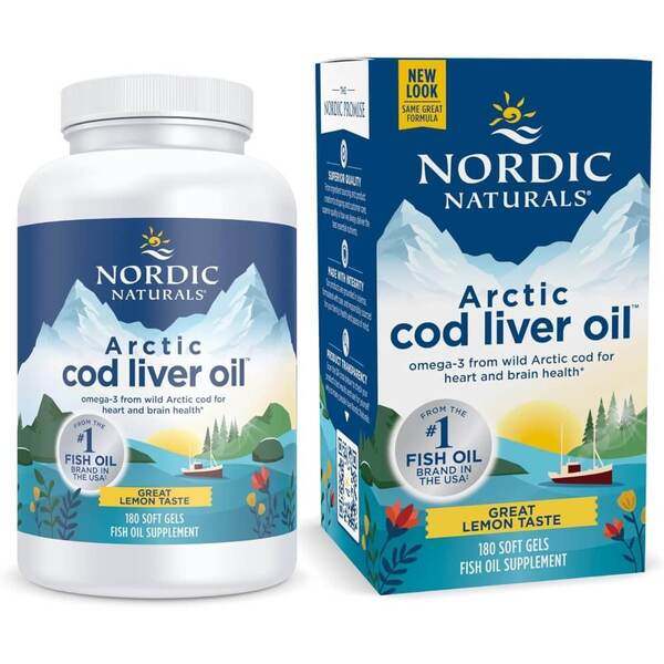 Nordic Naturals Arctic Cod Liver Oil, 750mg Lemon (EAN 768990891304) - 180 softgels