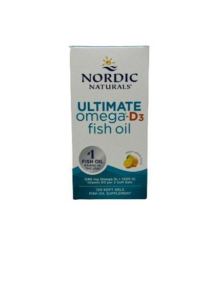 Nordic Naturals Ultimate Omega-D3 Fish Oil, 1280mg Lemon (EAN 768990891274) - 120 softgels