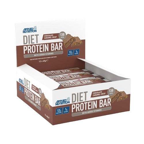 Applied Nutrition Diet Protein Bar, Chocolate Caramel Crisp - 12 x 45g