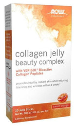 NOW Foods Collagen Jelly Beauty Complex, Sweet Orange - 10 jelly sticks