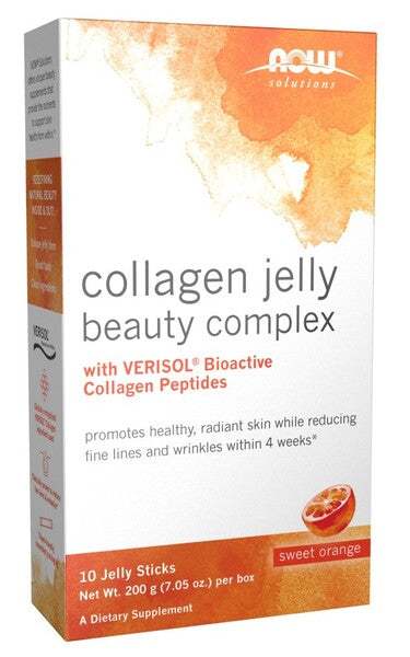 NOW Foods Collagen Jelly Beauty Complex, Sweet Orange - 10 jelly sticks