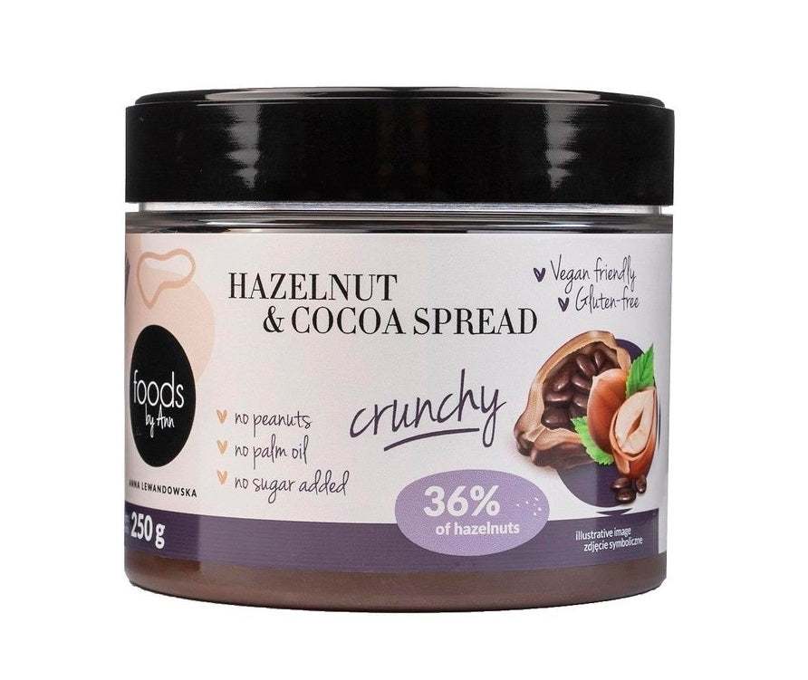 Levann Hazelnut & Cocoa Spread, Crunchy - 250 grams