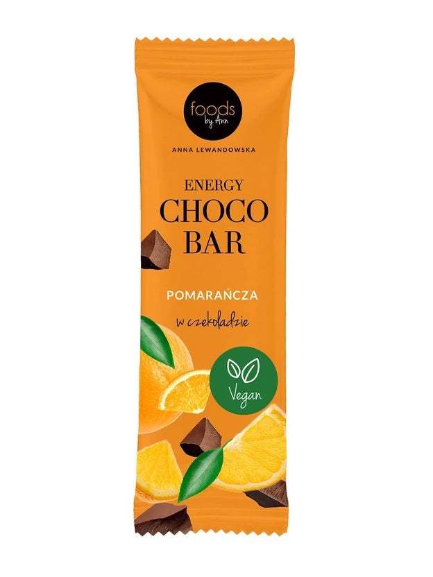 Levann Energy Choco Bar, Orange with Chocolate Coating - 15 x 35g