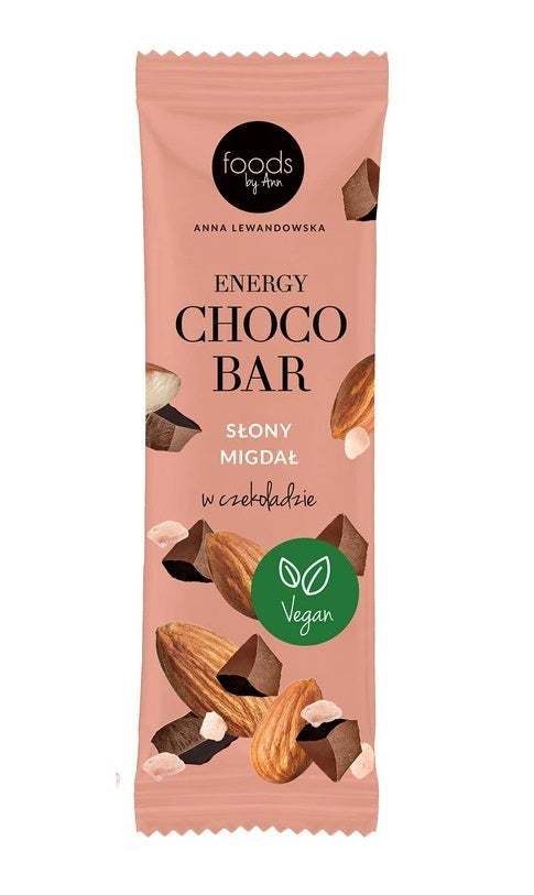 Levann Energy Choco Bar, Salty Almond with Chocolate Coating - 15 x 35g