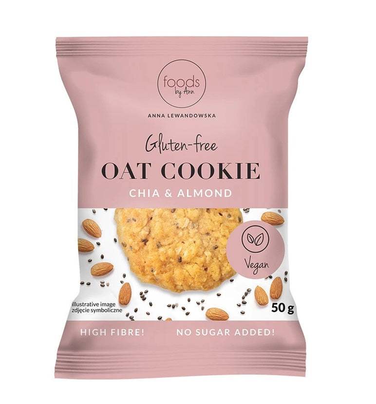 Levann Gluten Free Oat Cookie, Chia & Almonds - 26 x 50g