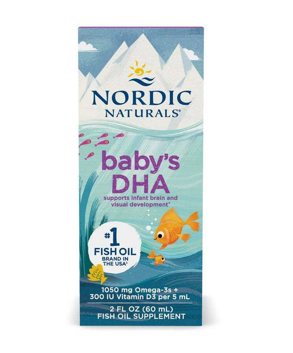 Nordic Naturals Baby's DHA Fish Oil, 1050mg Omega-3 with Vitamin D3 (EAN 768990891021) - 60 ml.