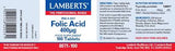 Folic Acid 400 µg, 100 Tabs - Lamberts