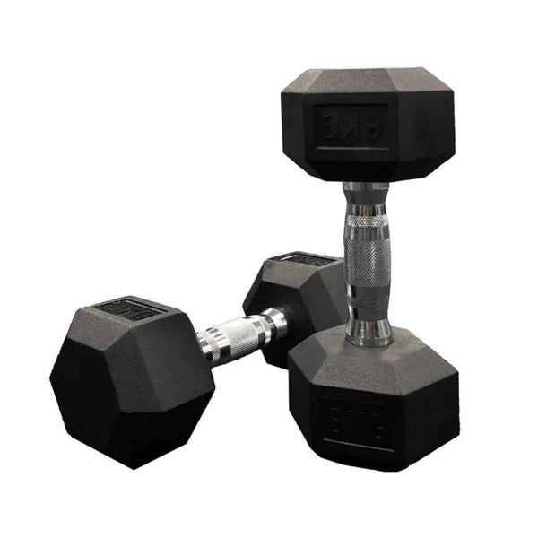 Jordan Lifting Club 1kg-10kg Hexagonal Rubber Dumbbells Set - Welzo