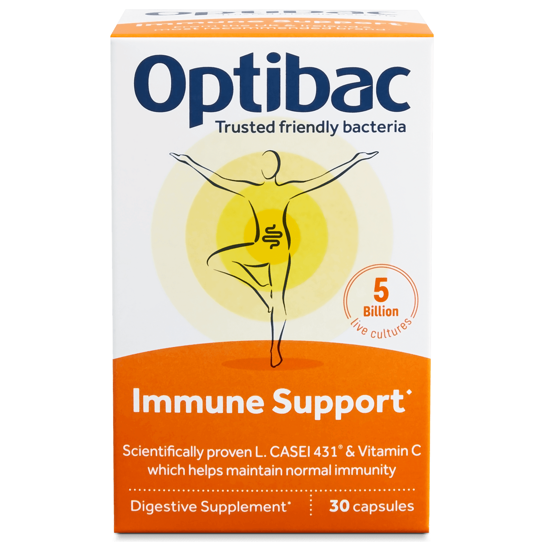 Immune Support Probiotics, 30 capsules - OptiBac - welzo