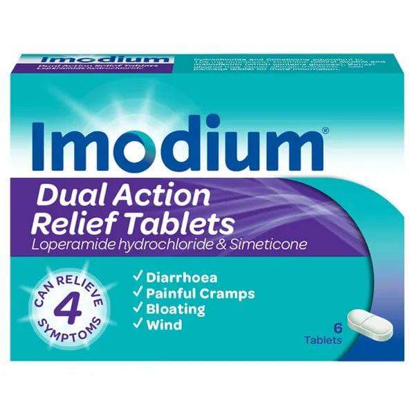 Imodium Dual Action Relief Tablets Pack of 6 - welzo