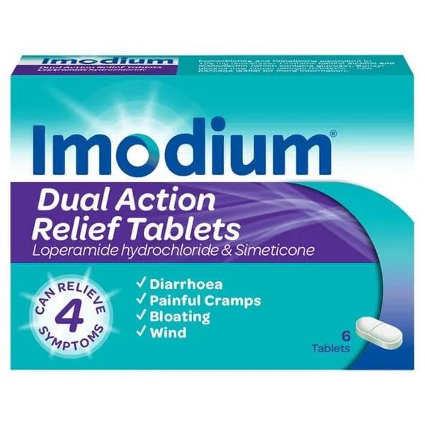 Imodium Dual Action Relief Tablets Pack of 6 - welzo